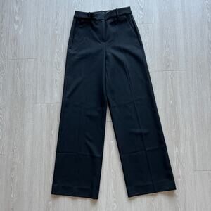 J Crew Wide Leg Trouser In Four Season Stretch Womens Size 2 Black